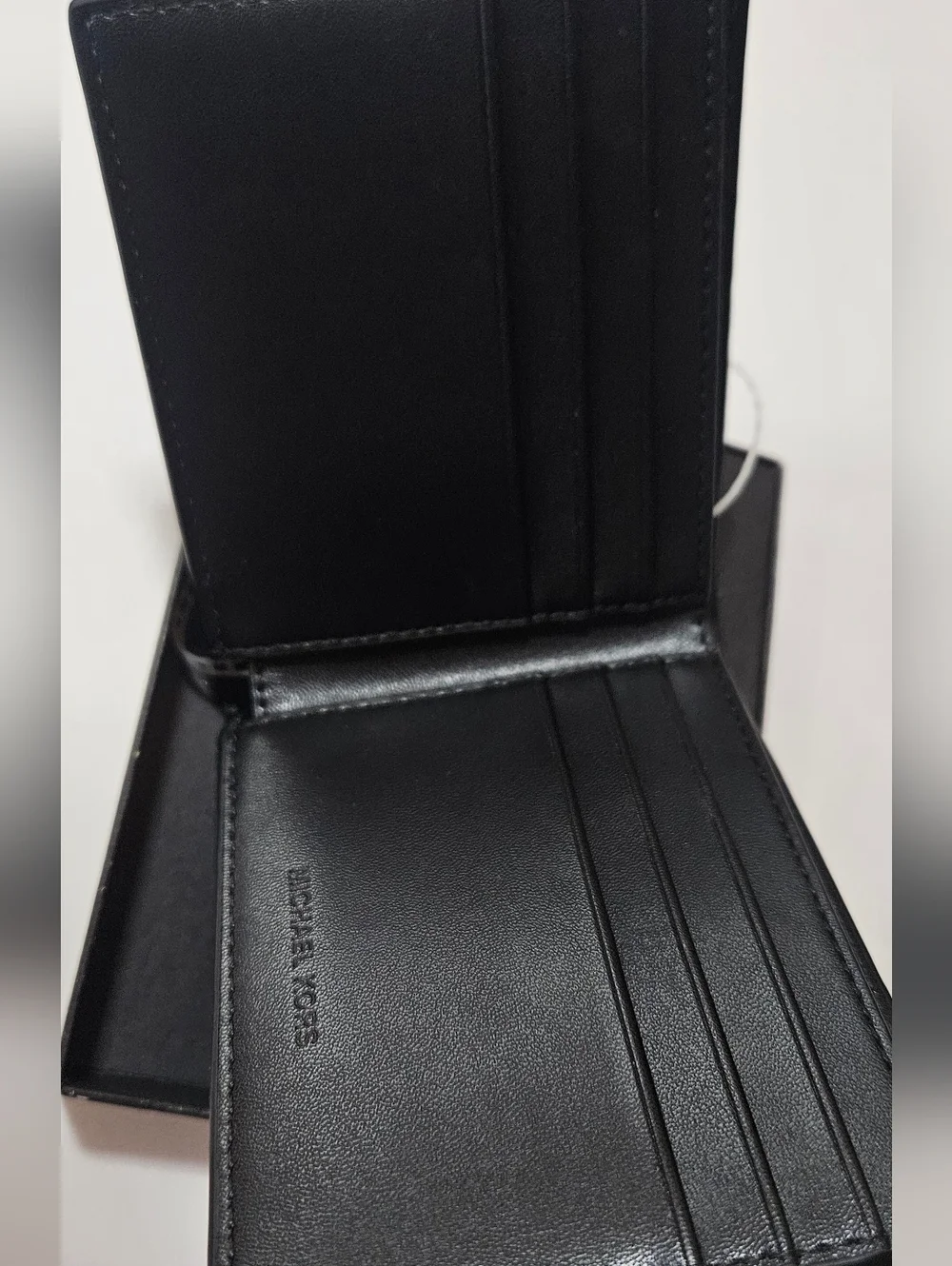 NWT Michael Kors Black  Wallet with Silver Logo